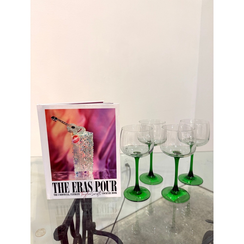 Taylor Swift Folklore Evermore Eras Pour Bundle Green Stem Wine Glass Set
